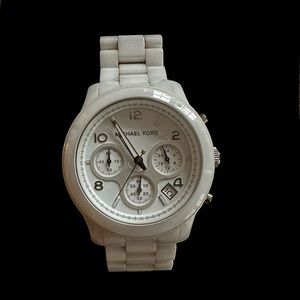 White ceramic Michael kors watch